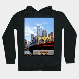 Pittsburgh PA - Train By Smithfield St Bridge Hoodie